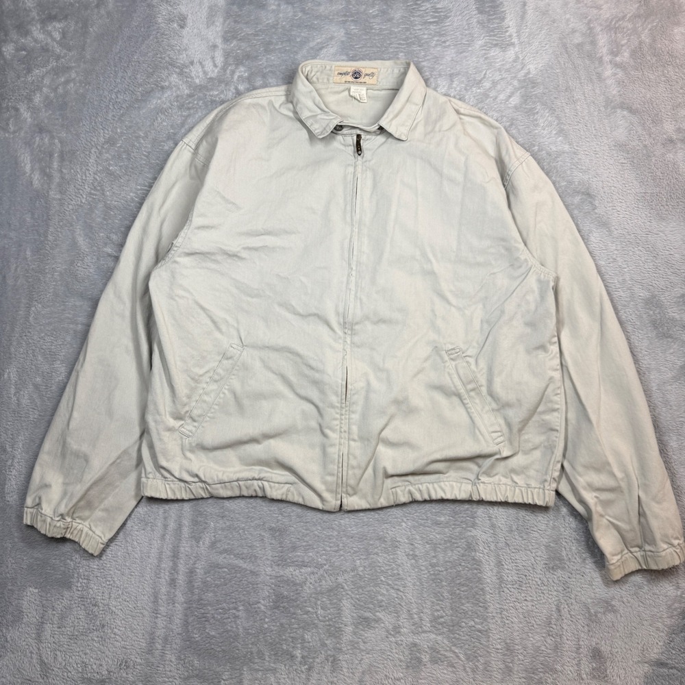 Vintage Gap Bomber Jacket Mens Medium Tan Full Zip Workwear Cotton 90s